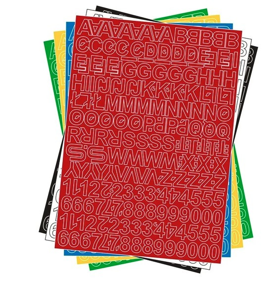 Litery/cyfry samop. 0,6cm (12,5cmx8,8cm) PAMA